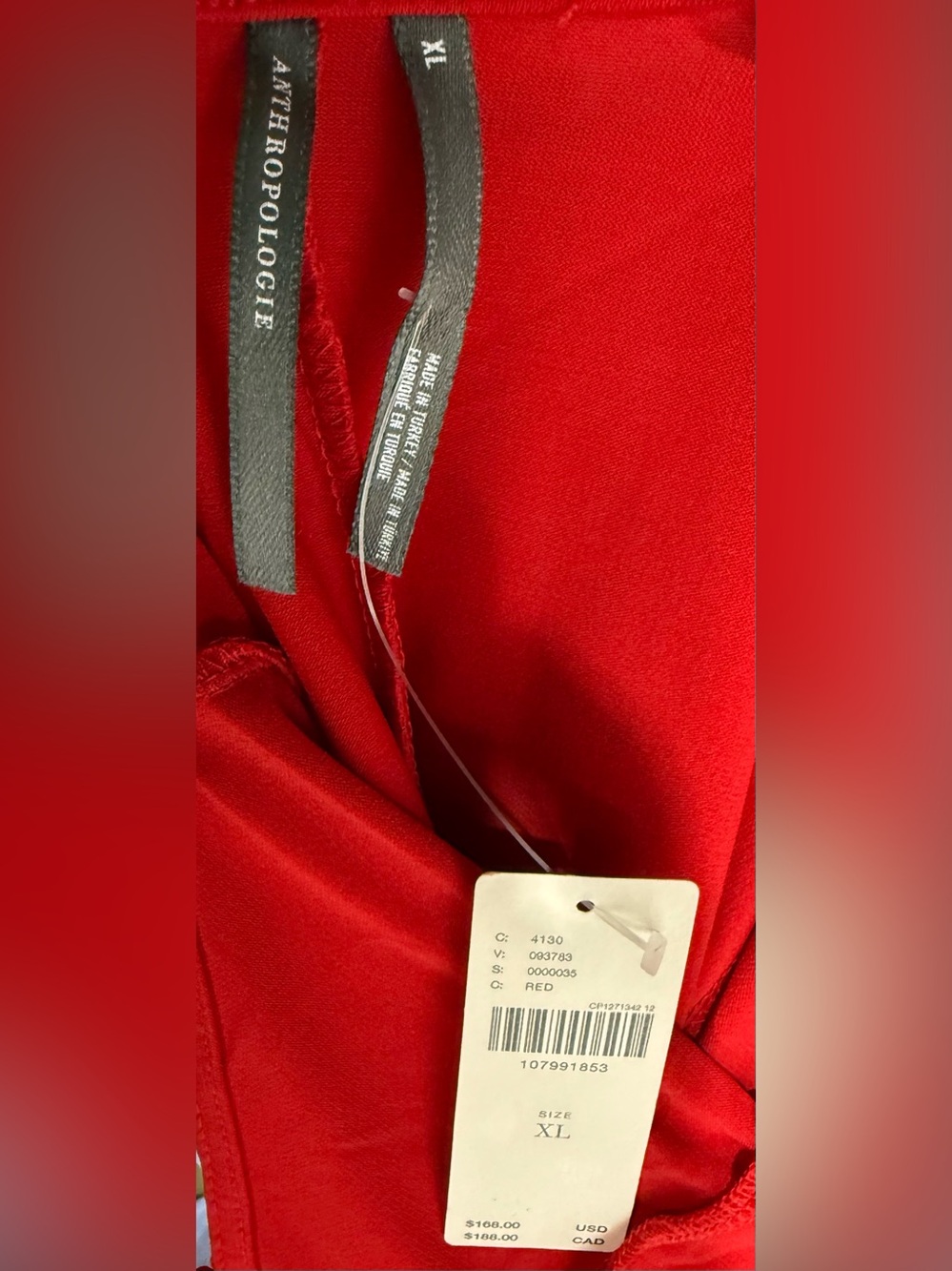 By Anthropologie Halter Open Back A-Line Maxi Dress Haute Red Formal Evening NWT - Picture 12 of 12